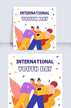 international youth day cartoon contracted social media post