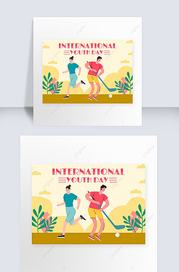 international youth day contracted creative card