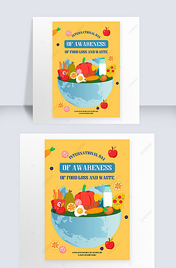 international day of awareness food loss and waste posters