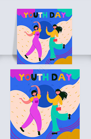 colorful happy youth day