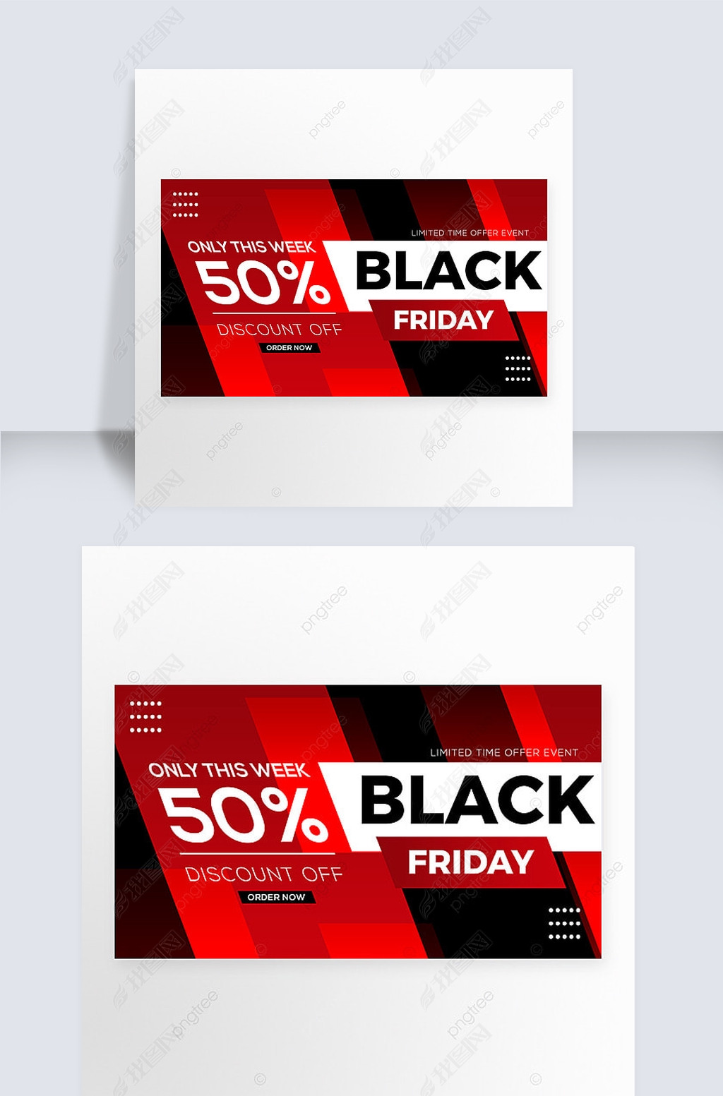 personalized geometric color block gradient black friday banner