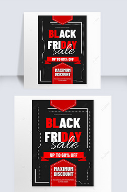 red black friday promotion poster