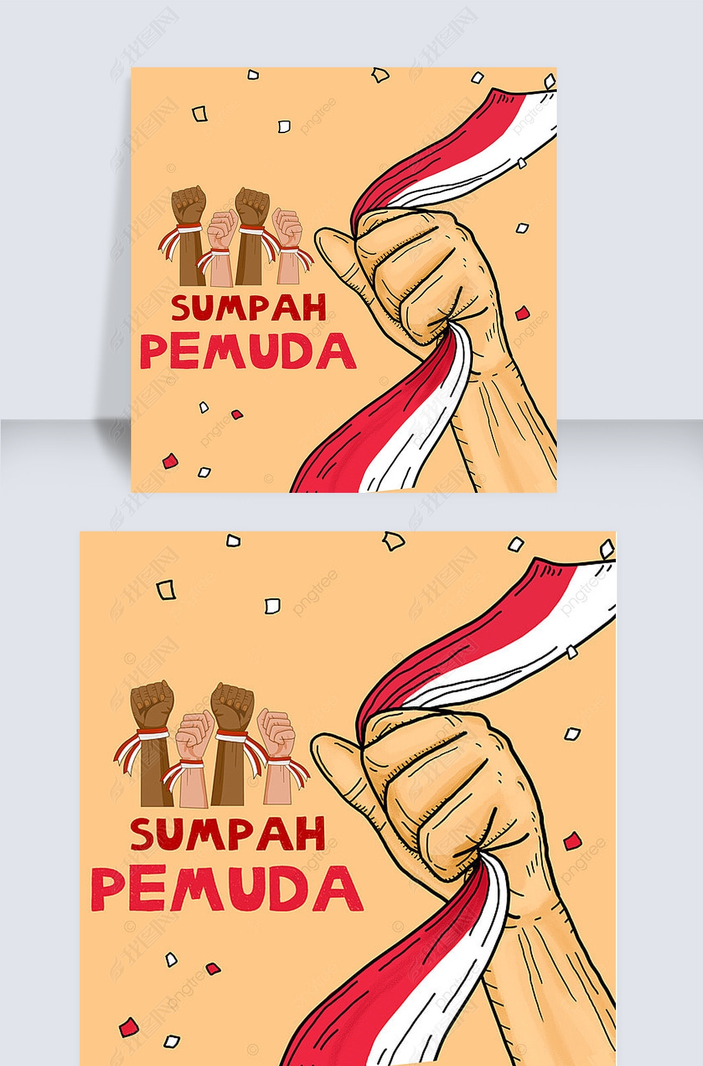 sumpah pemuda contracted victory banner