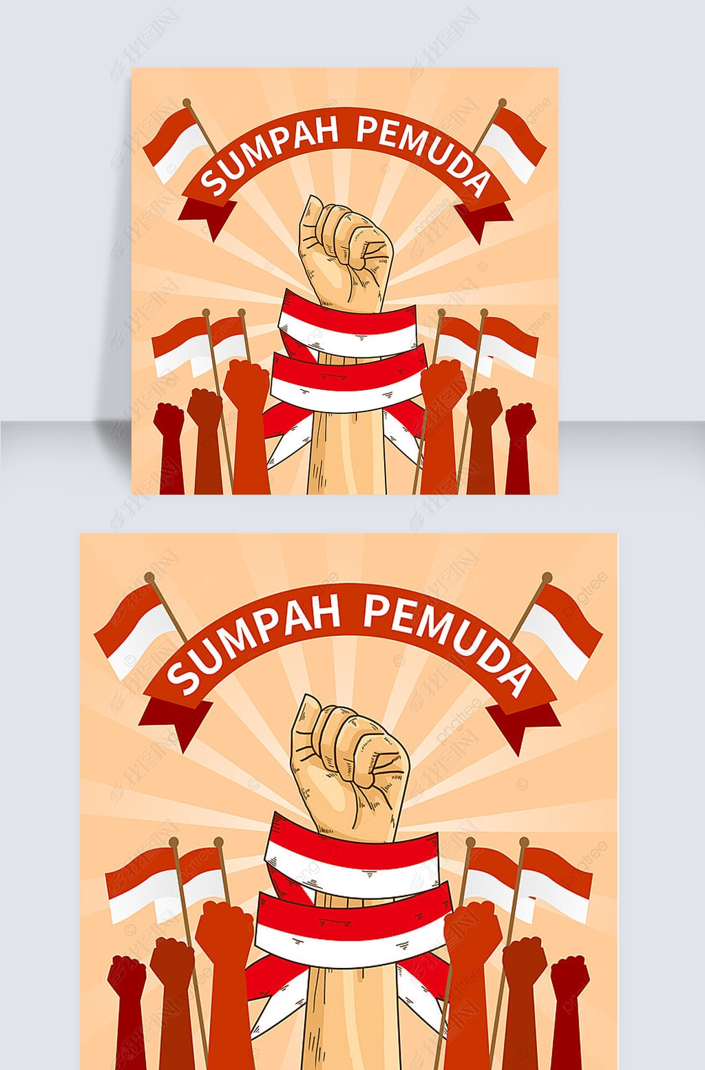 sumpah pemuda creative victory banner