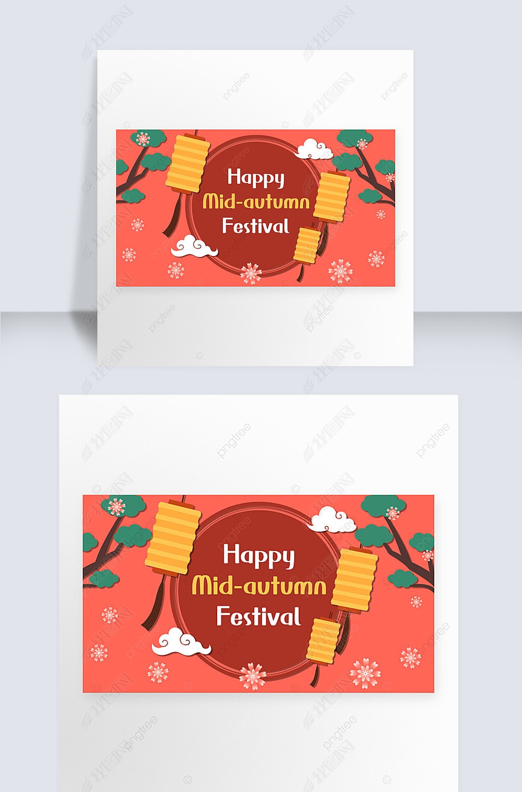 mid-autumn festival silhouette creative banner