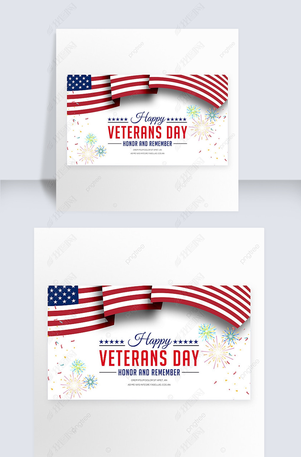cartoon simple american veterans day festival webpage banner