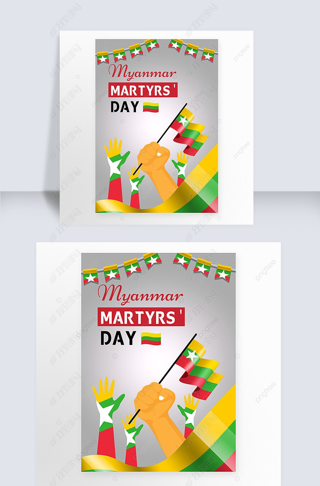 myanmar martyrs daycreative posters