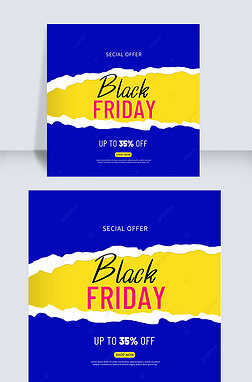 blue and yellow black friday sns