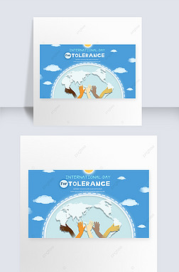 international day of tolerance banner people s arms under the earth