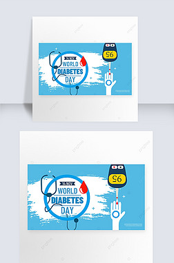 blue world diabetes day promotion banner