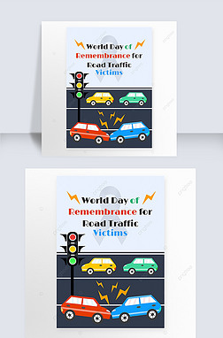 world day of remembrance for road traffic victims cartoon creativity banner