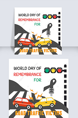 world day of remembrance for road traffic victims creative car social media post