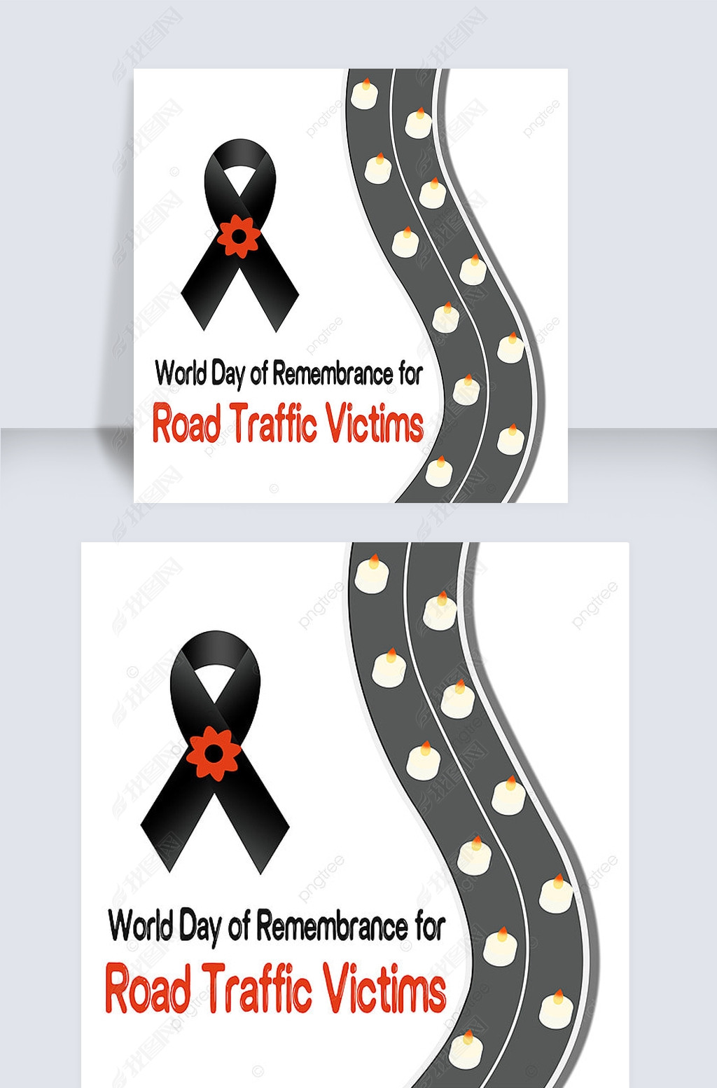 world day of remembrance for road traffic victims cartoon white social media post
