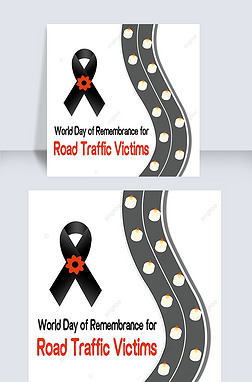 world day of remembrance for road traffic victims cartoon white social media post