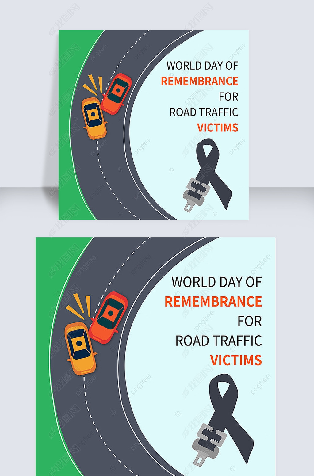 world day of remembrance for road traffic victims creative cartoon social media post