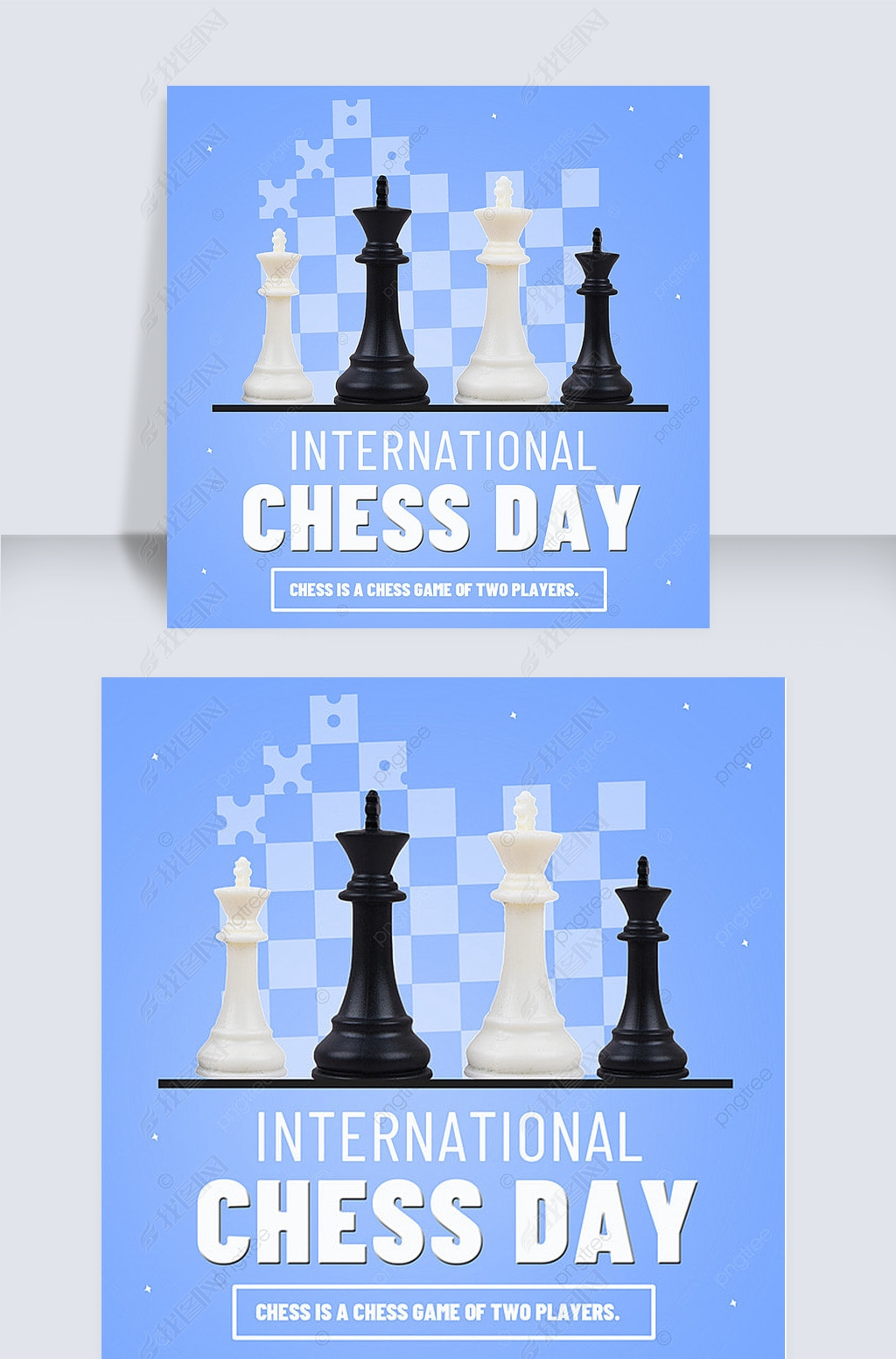 international chess day simple and atmospheric exhibition board