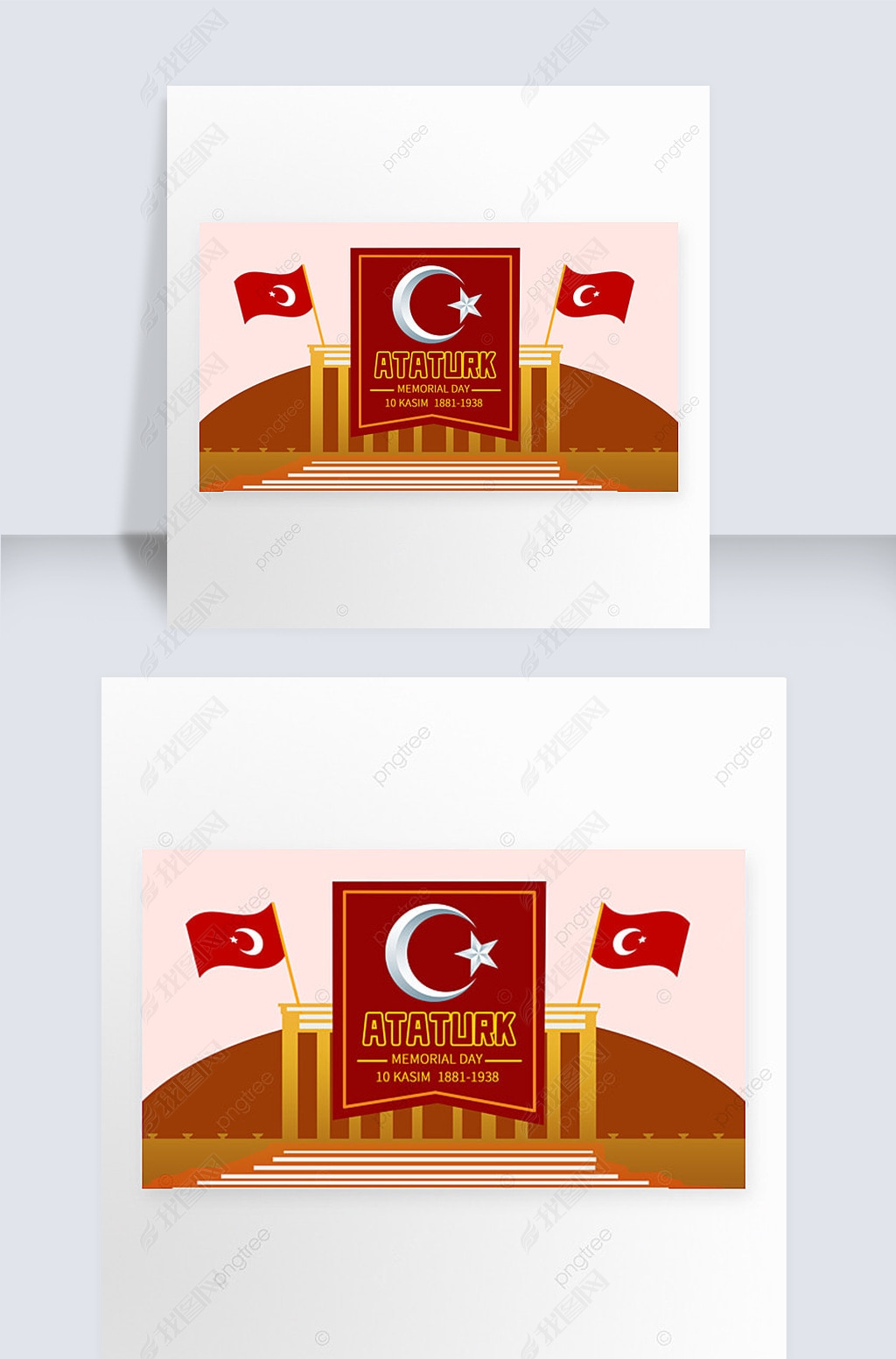 ataturk memorial day architecture moon banner