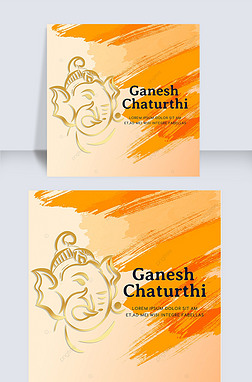 india ganesh chaturthi orange social media post