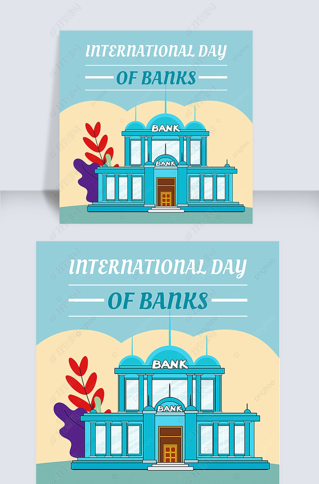 international day of banks simple creative social media post