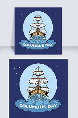 columbus day cartoon and fun social media post