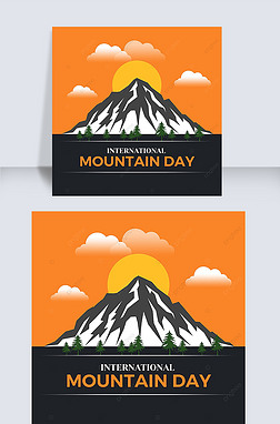 international mountain day orange social media post