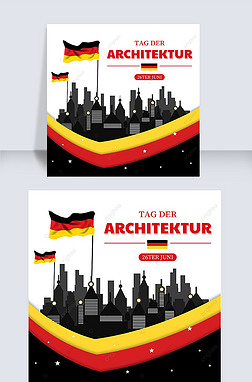 german architecture day simplicity and creativity social media post