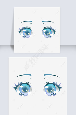 卡通动漫人物蓝色眼睛