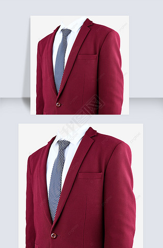 红领带白衬衫证件照专题模板