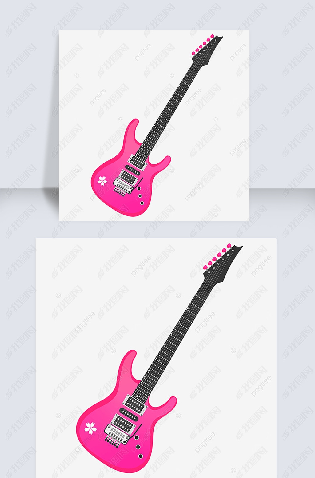 pink sakura electric guitar