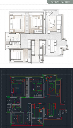 110OA-CAD+PSƽͼ