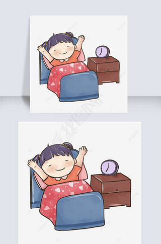 胖小孩起床剪贴画