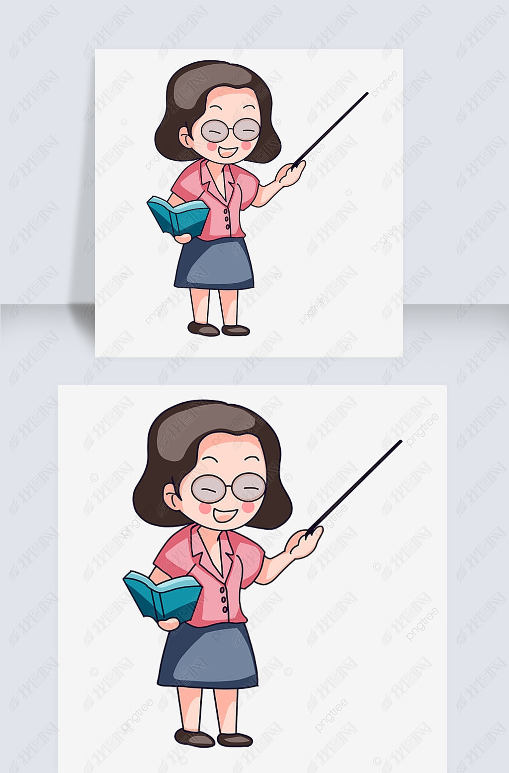 原创纯洁老师剪贴画版权可商用