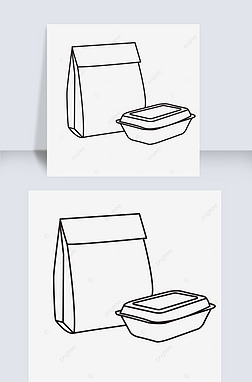 ʳƷֽͲͺʳƷbox black and white clipart