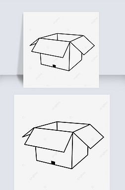 򿪷ֽbox black and white clipart