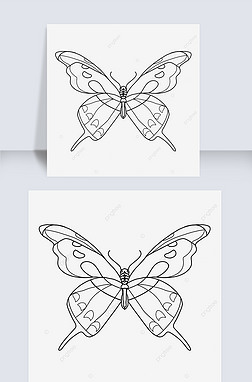 ƺbutterfly clipart black and white