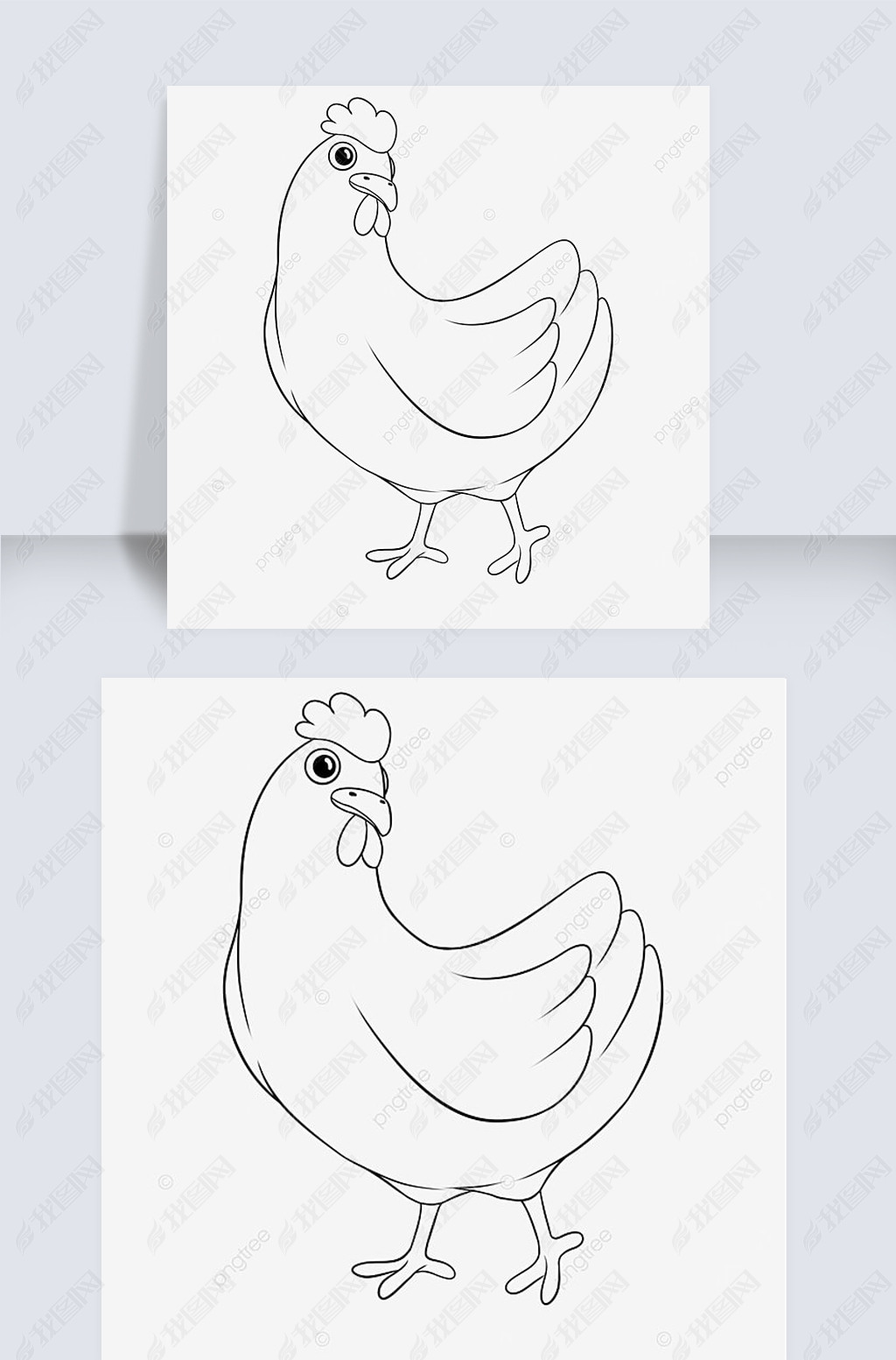 chicken clipart black and white ڰֻС