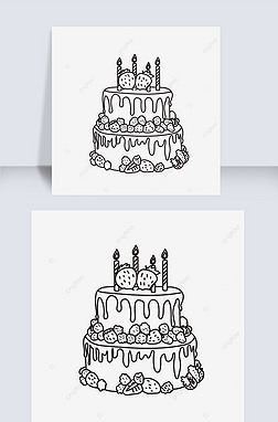 ݮˮ˫㵰cake clipart black and white