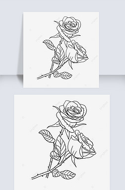 ֲ߸õ廨rose clipart black and white