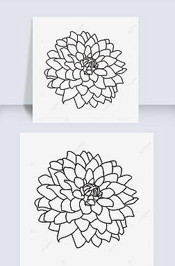 ڰջflower clipart black and white