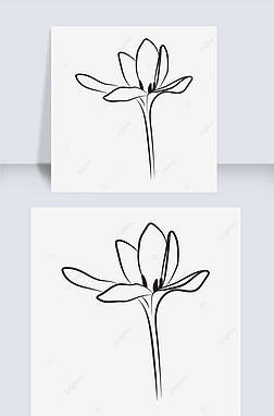 ڰʢflower clipart black and white