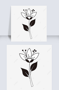 ڰҶСflower clipart black and white