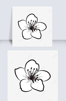 ڰһ÷flower clipart black and white