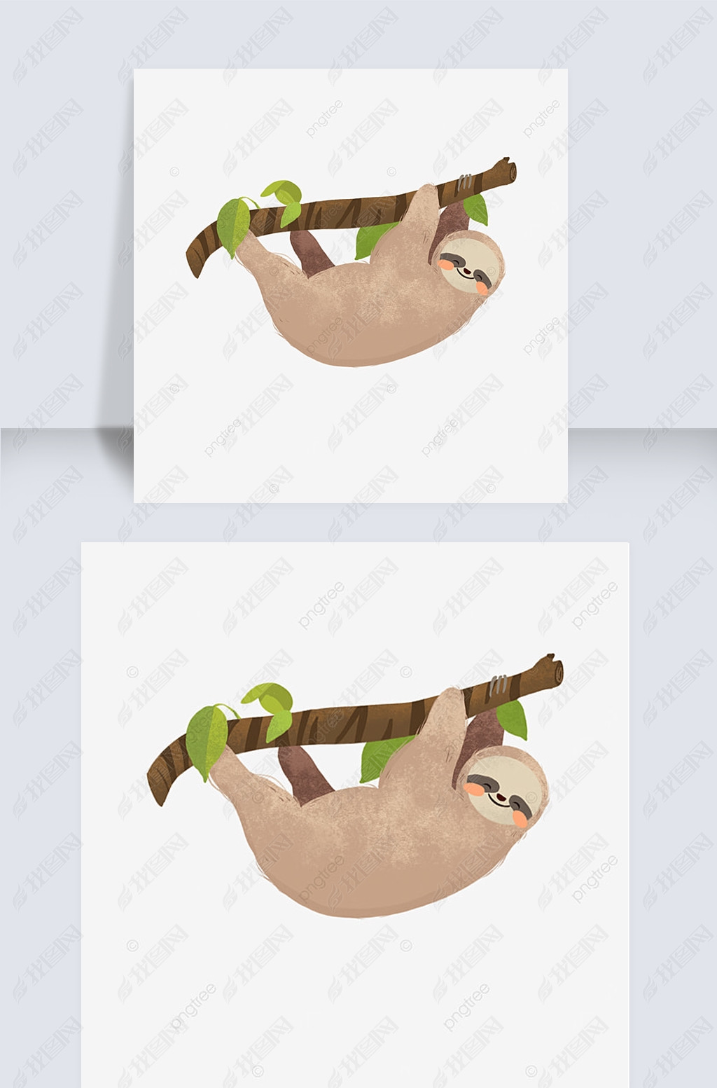 ͨɫ΢ЦҶsloth clipart