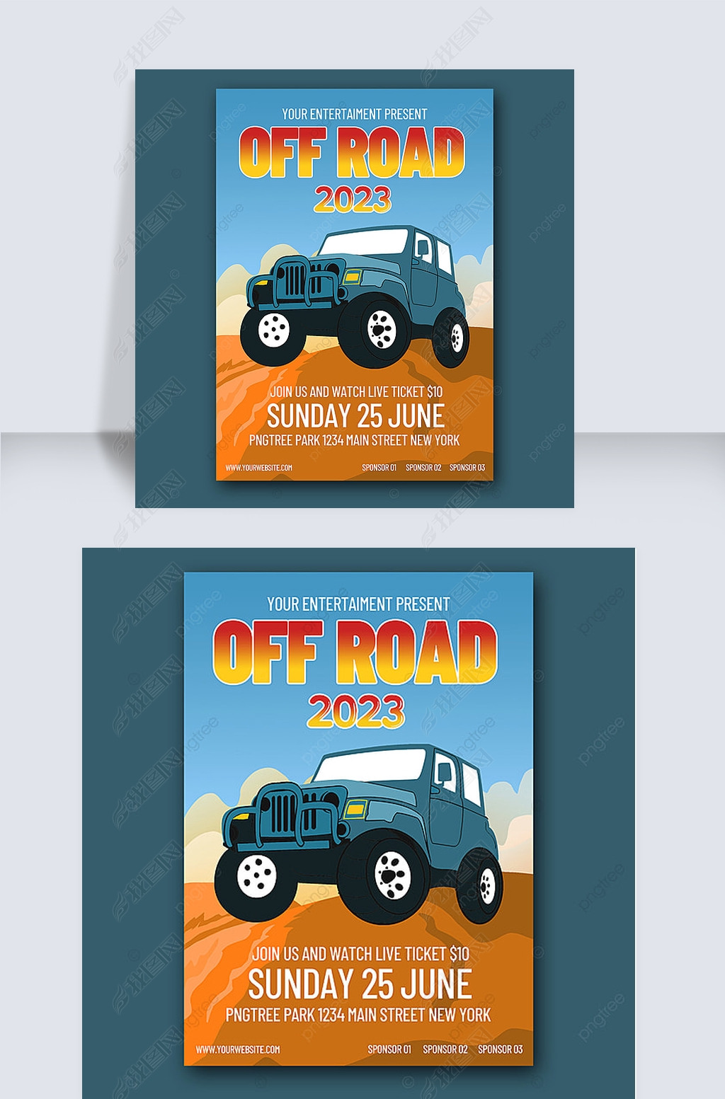 car off road flyer