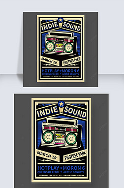 indie sound flyer poster