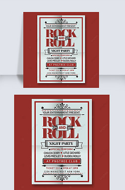 vintage rock and roll music poster