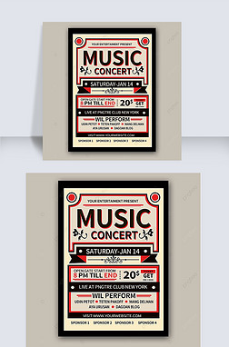 vintage music concert typography poster