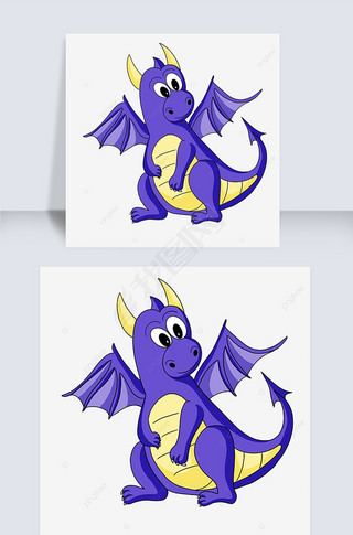 卡通可爱西方龙元素