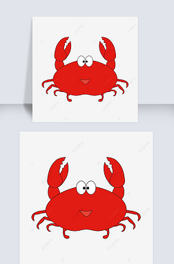 ͨԪغɫзʸͼ crab clipart