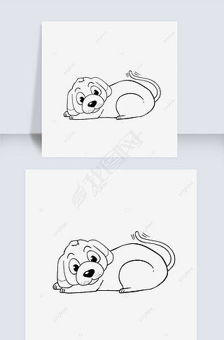 ͨҡβ͵С߸ dog clipart black and white